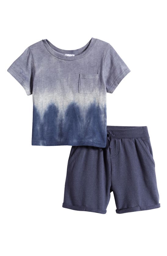 Splendid Babies' Seaspray Tie Dye T-shirt & Shorts Set In Navy Multi