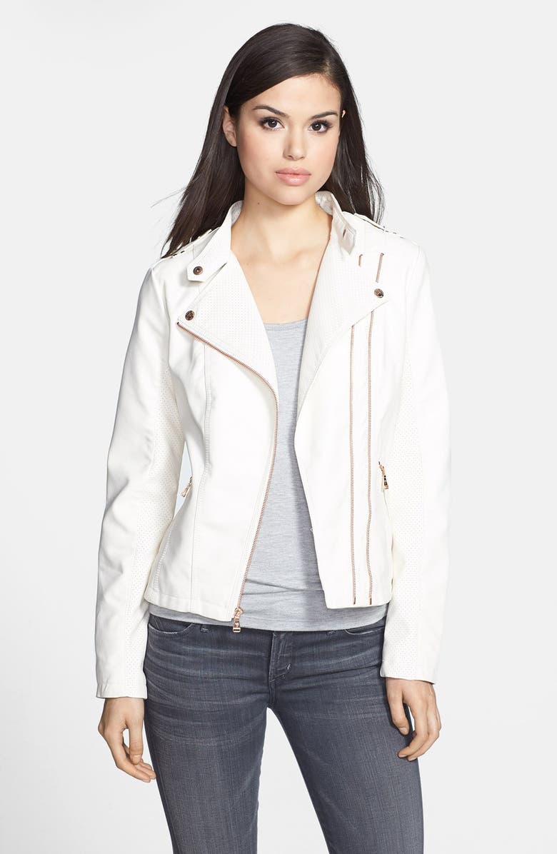 GUESS Faux Leather Moto Jacket | Nordstrom