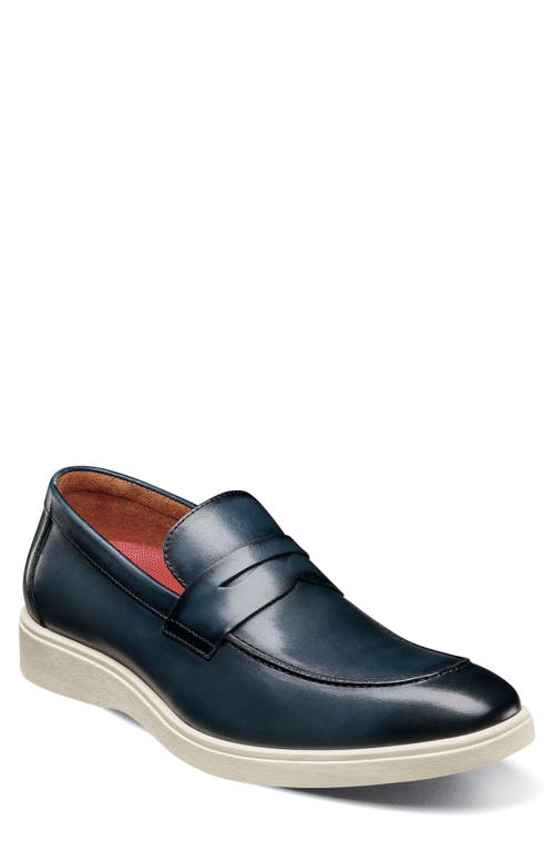 Shop Stacy Adams Spencer Penny Loafer In Navy