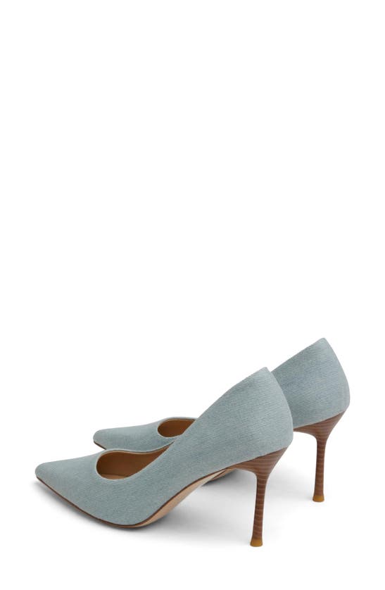 Shop 7 For All Mankind Denim Pointed Toe Pump In Authentic Blue-denim
