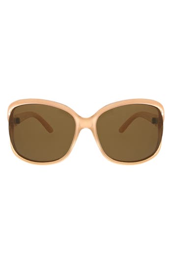 Oscar De La Renta 62mm Vented Polarized Sunglasses In Blush