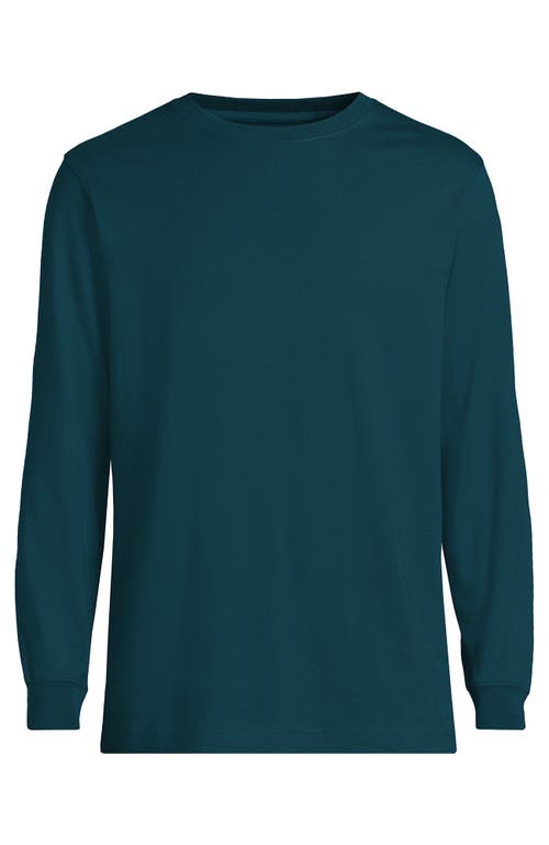 Shop Lands' End Super-t Long Sleeve T-shirt In Evening Teal