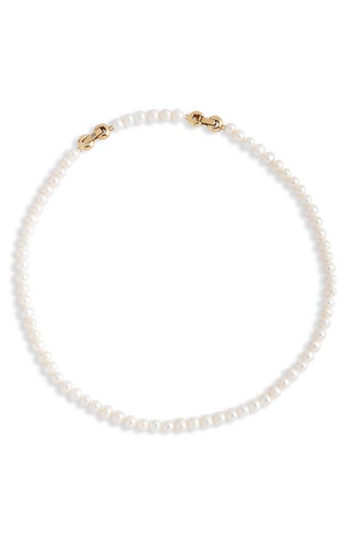 Jenny Bird Noa Beaded Freshwater Pearl Necklace in High Polish Gold at Nordstrom
