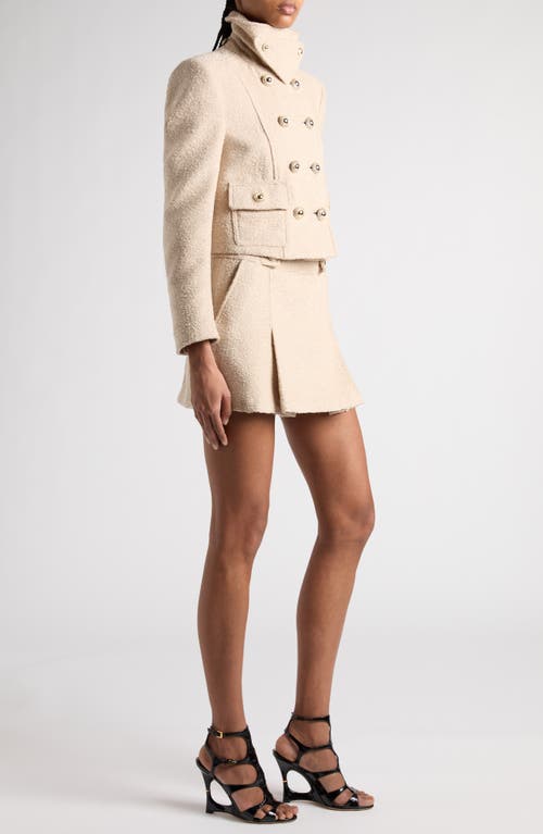 Tom Ford Wool-blend Bouclé Jacket In Jb306 Milky Beige