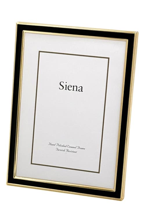 Siena Enamel & Goldtone Border 8" X 10" Picture Frame In Black