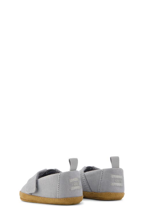 Shop Toms Alpargata Crib Shoe In Grey