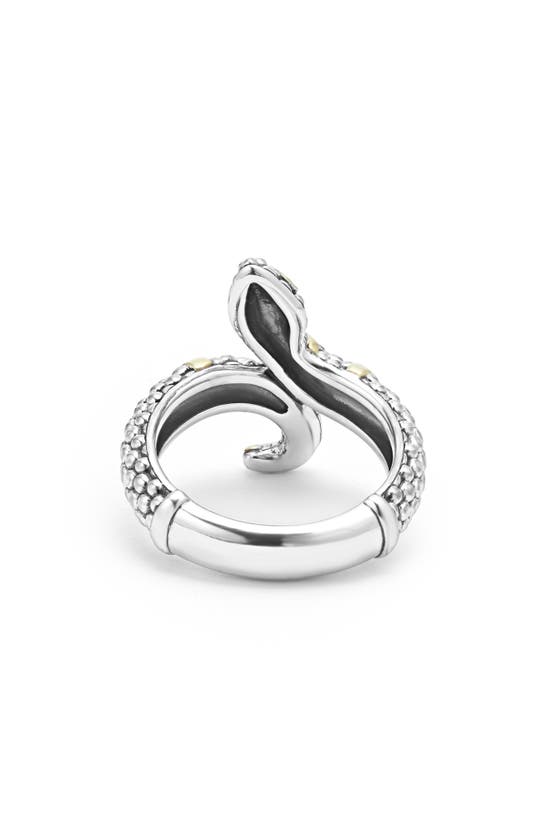 Shop Lagos Rare Wonders Serpent Ring In Two-tone