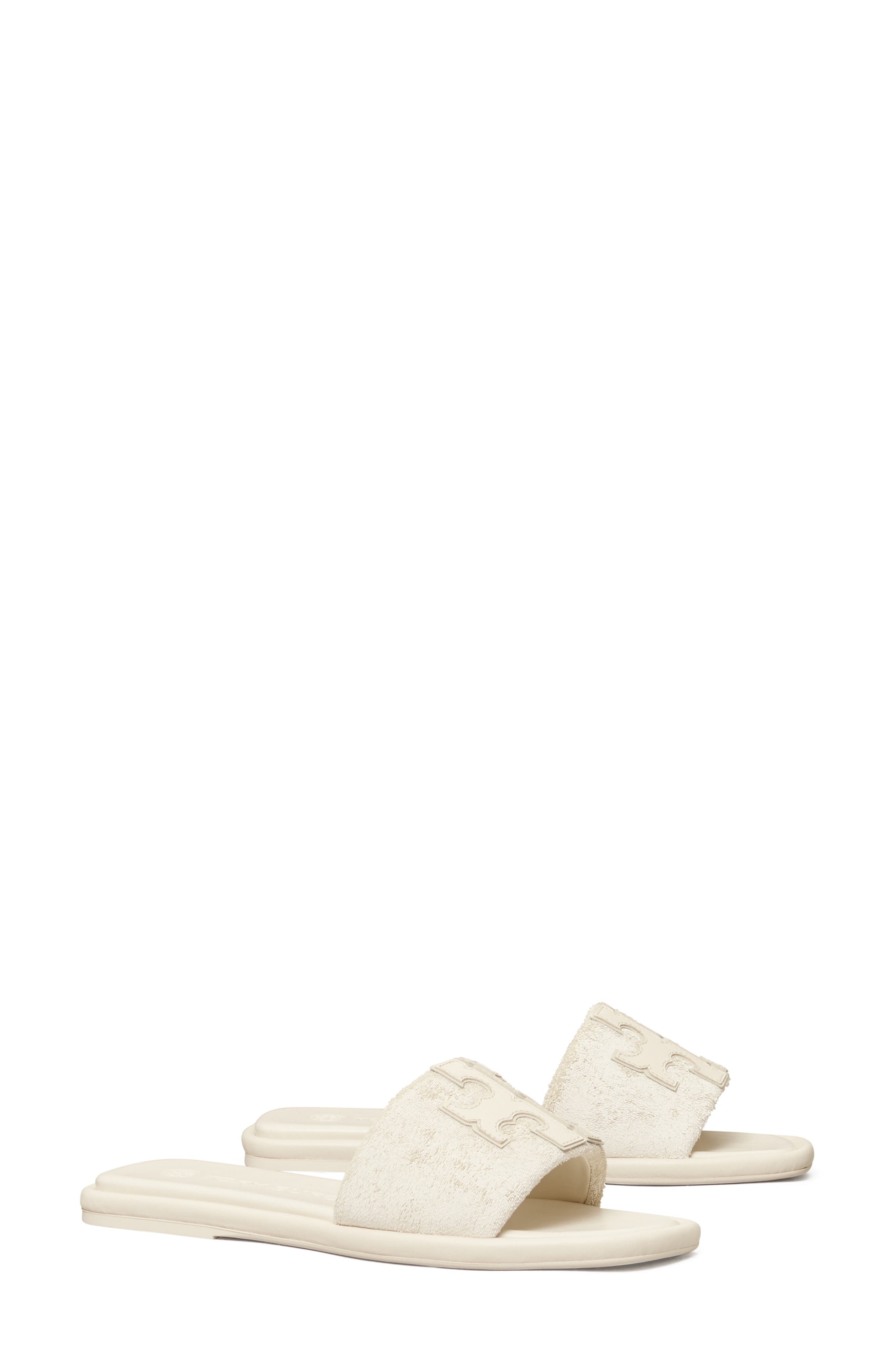 tory burch white slippers