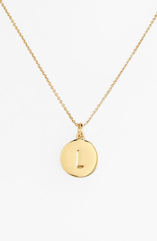 Kate Spade New York one in a million initial pendant necklace in L- Gold at Nordstrom