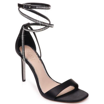Jewel Badgley Mischka Shaylee Crystal Embellished Sandal- Black