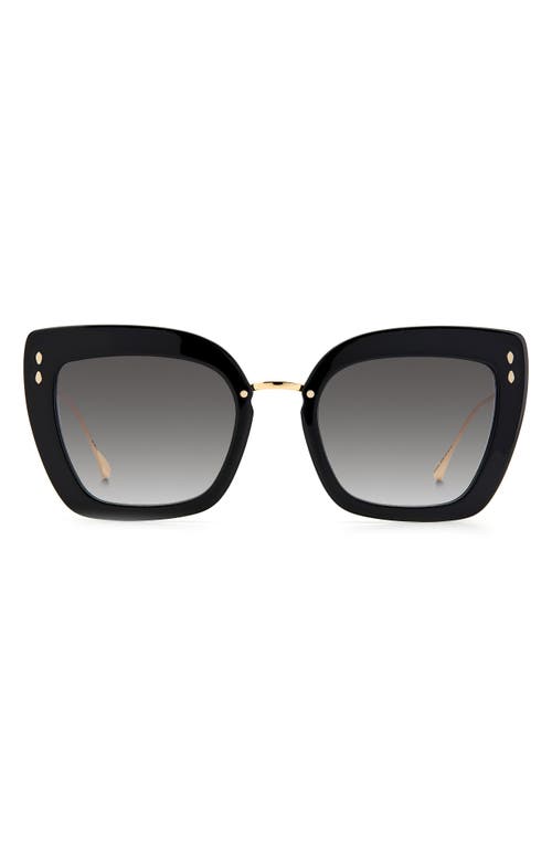 Isabel Marant 53mm Gradient Cat Eye Sunglasses in Black Gold /Grey Shaded at Nordstrom