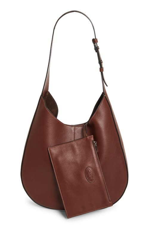 Shop Tod's Medium Di Bag Leather Hobo Bag In Mogano