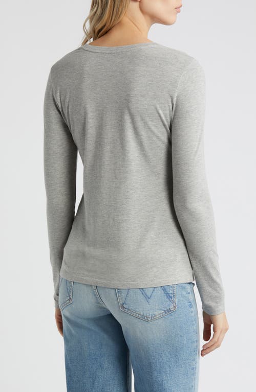 Caslonr Caslon(r) Crewneck Long Sleeve T-shirt In Grey Heather