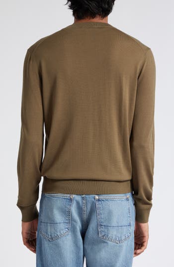 Mens TOM FORD brown Merino Wool-Silk Cardigan