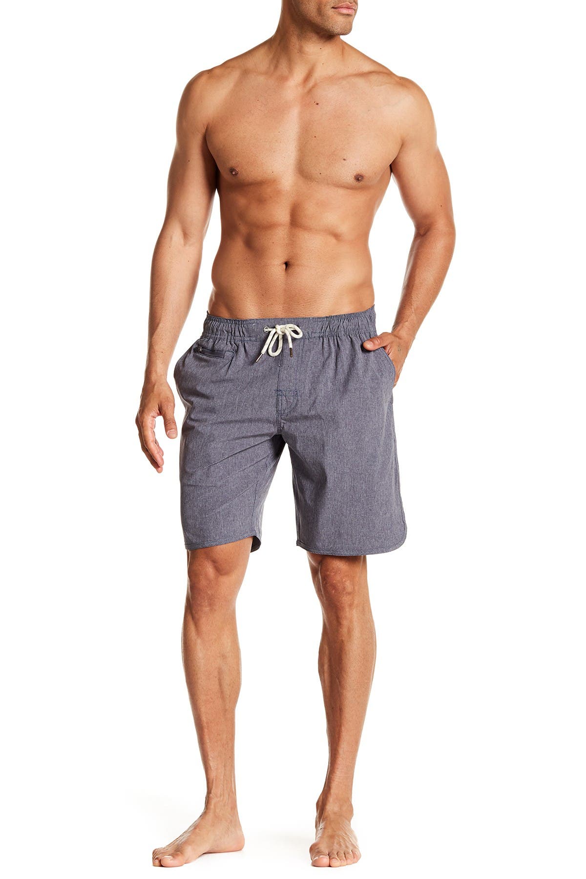 elastic board shorts