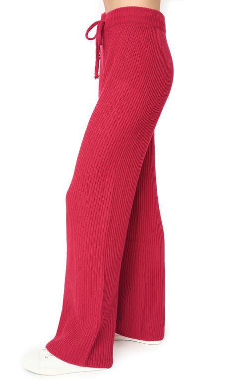 Gibsonlook Gigi Drawstring Rib Sweater Pants In Red