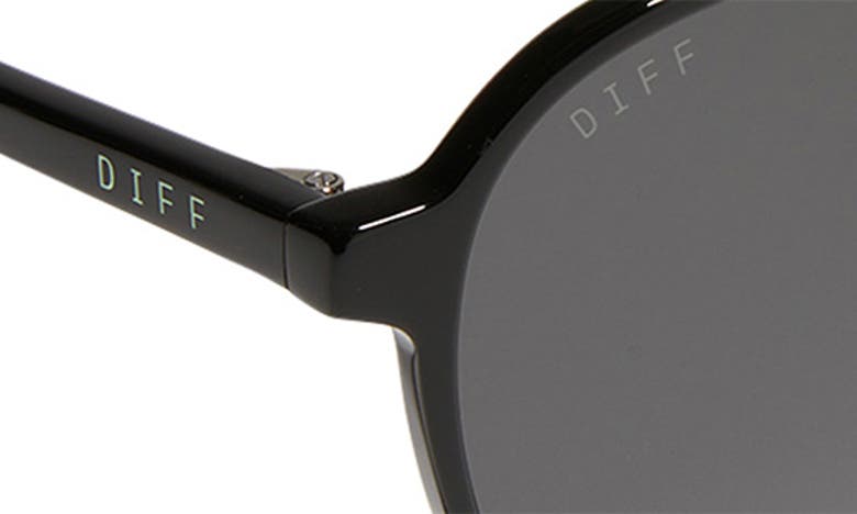Shop Diff Tosca Ii 56mm Polarized Aviator Sunglasses In Black/ Grey