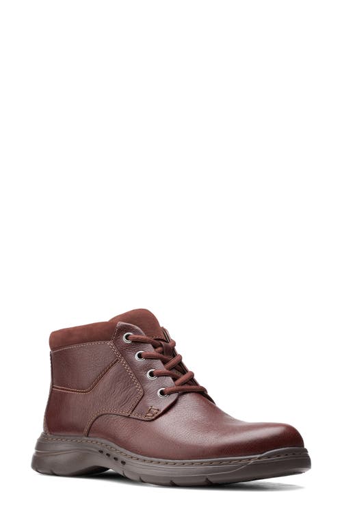 Clarks(r) Un Brawley Chukka Boot in Mahogany Tumbled Leather