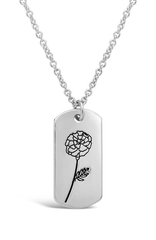 Sterling Forever Birth Flower Pendant Necklace In Silver/october