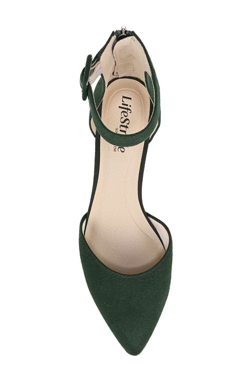 Shop Lifestride Admire Ankle Strap Pointed Toe Pump In Green