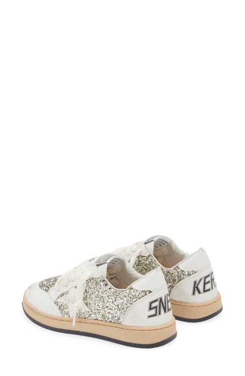 Shop Golden Goose Ball Star Bio Based Sneaker In Optic White/platinum