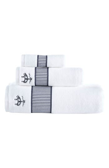 Shop Brooks Brothers Fancy Border Turkish Cotton 3-piece Towel Set In Anthracite