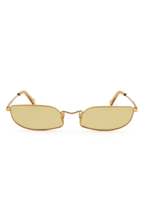 Fait 62mm Rectangle Sunglasses in Gold/Yellow