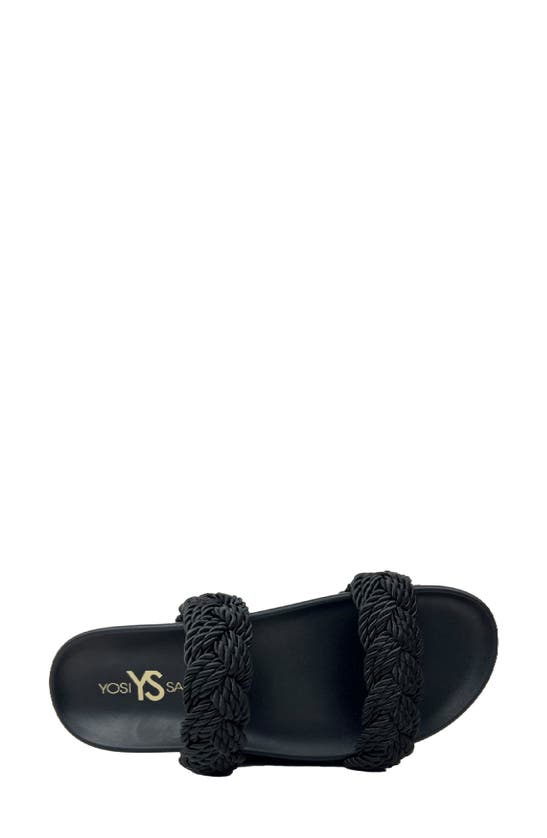 Shop Yosi Samra Michelle Double Strap Slide Sandal In Black