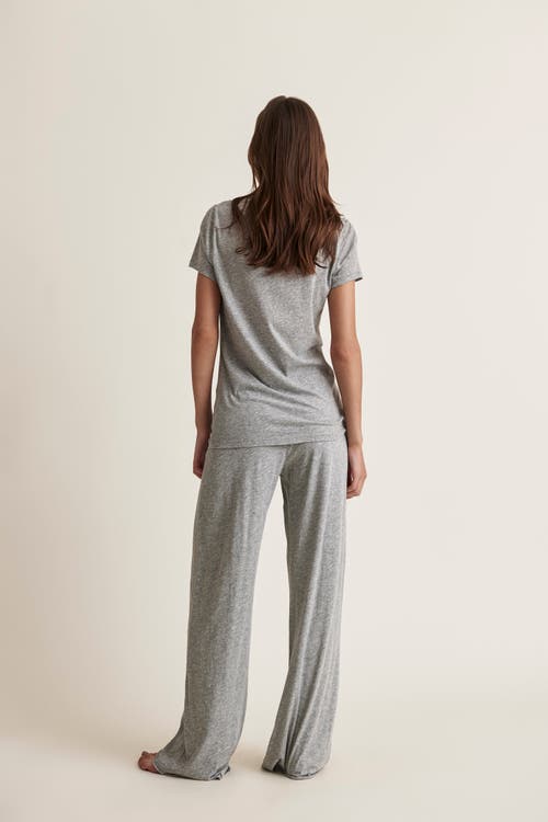 Shop Skin V-neck Easy Tee In Heather Grey