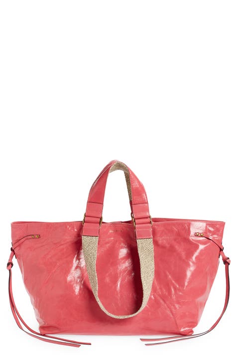 Isabel Marant Powder Pink Yenky Tote Bag In Orange
