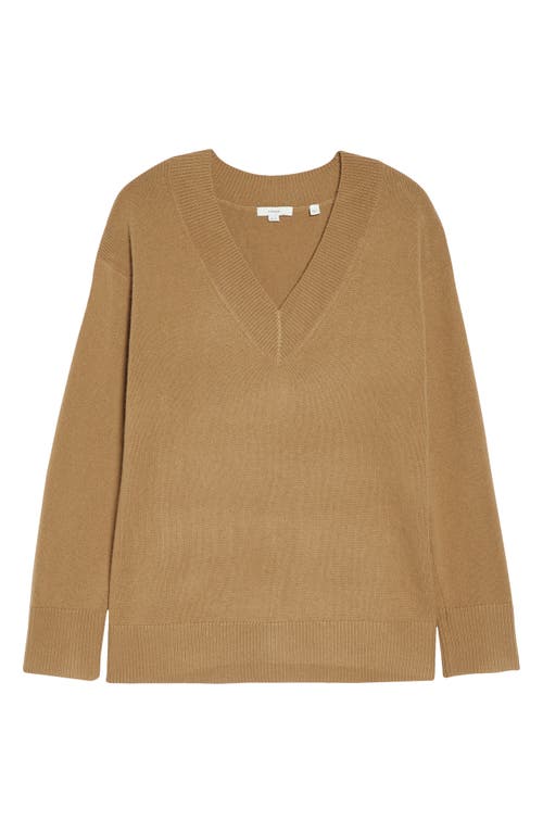Vince V-neck Draped-sleeve Jumper In Sand Shell