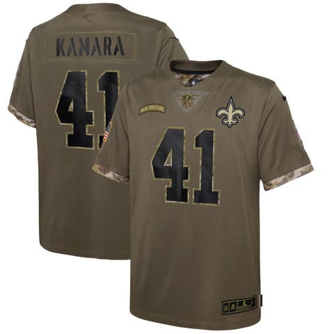 Buy the Mens Black Gold Short Sleeve New Orleans Saints 41 Kamara