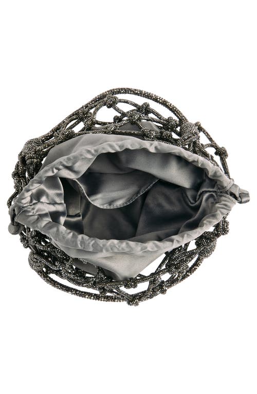 Judith Leiber Couture Sparkle Net Pouch Bag In Silver Hematite