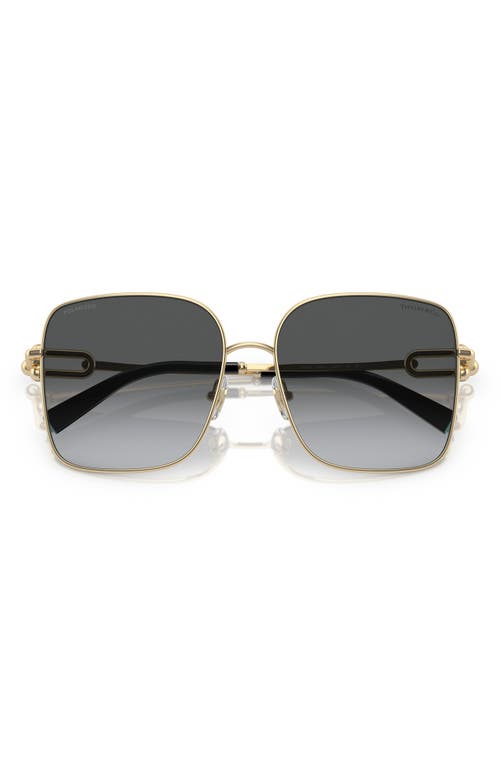 Tiffany & Co. 58mm Gradient Polarized Square Sunglasses in Pale Gold at Nordstrom