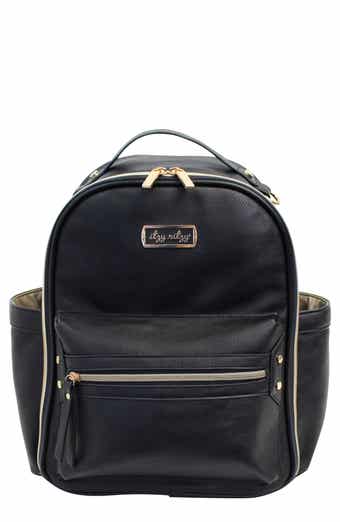 Kibou Faux Leather Diaper Belt Bag in Black