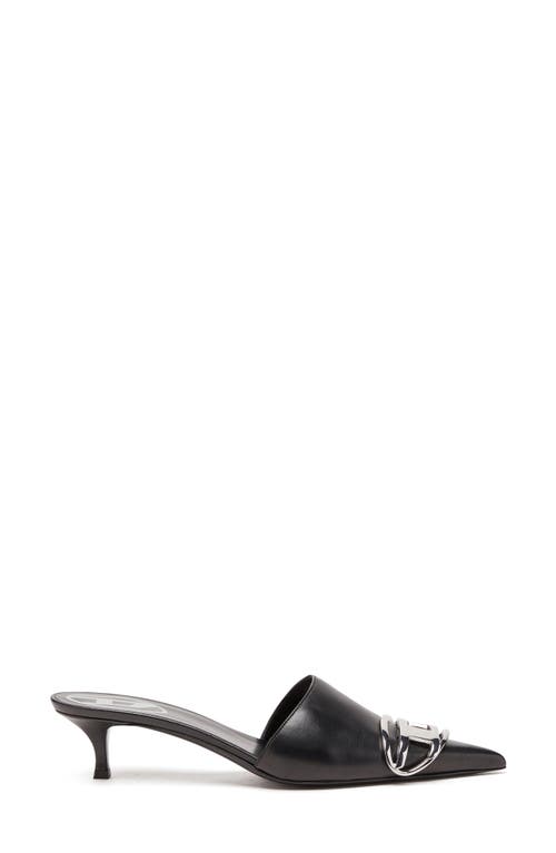 Shop Diesel ® Pointed Toe Kitten Heel Mule In Black