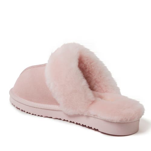 DEARFOAMS DEARFOAMS FIRESIDE SYDNEY GENUINE SHEARLING SCUFF SLIPPER