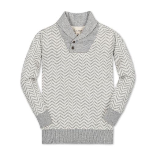 HOPE & HENRY HOPE & HENRY BOYS' ORGANIC INTARSIA SHAWL COLLAR SWEATER, KIDS