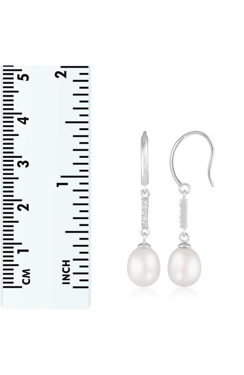 Splendid Pearls Freshwater Pearl Drop Earrings In White