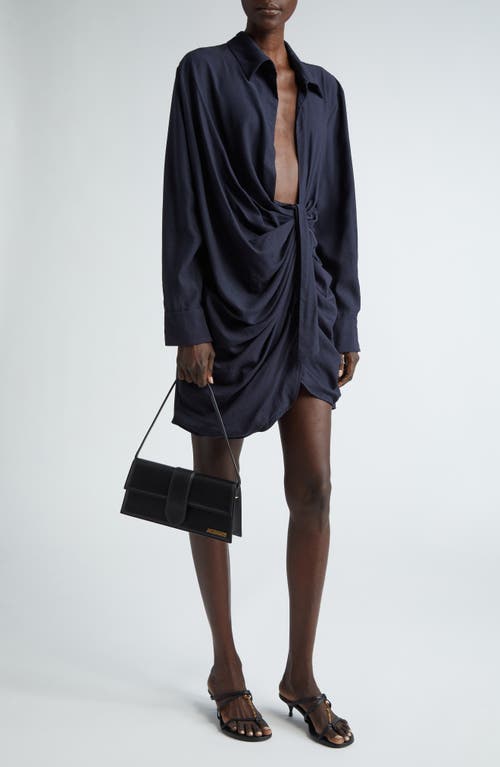 Jacquemus La Robe Bahia Long Sleeve Sash Dress at Nordstrom, Us