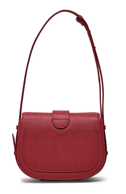Senreve Cadence Crossbody Pebbled Leather Handbag In Merlot