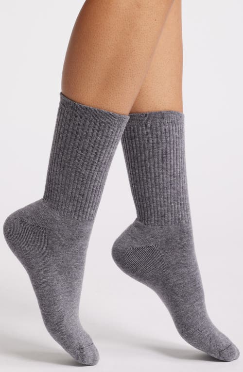 American Trench Supermerino Wool Blend Crew Socks in Dark Grey 