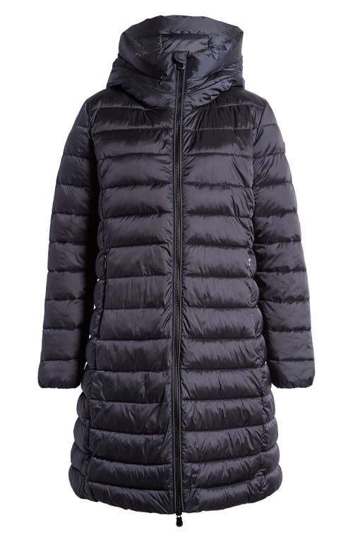 Shop Save The Duck Saffron Water Repellent Hooded Quilted Puffer Coat In Black