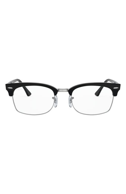 Ray-Ban Clubmaster 52mm Blue Light Blocking Glasses in Shiny Black at Nordstrom