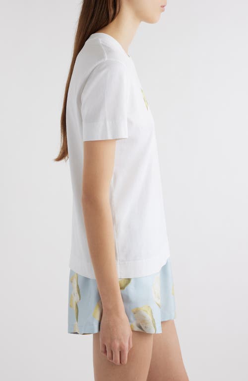 Shop Givenchy Slim Fit Cotton Lemon Graphic T-shirt In White