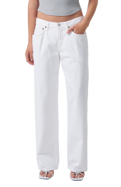 AGOLDE Fusion Low Rise Relaxed Straight Leg Organic Cotton Jeans in Milkshake
