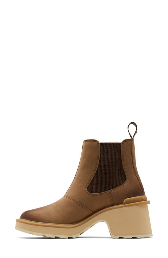 Sorel Women's Hi-line Heel Pull On Chelsea Boots In Umber Ceramic