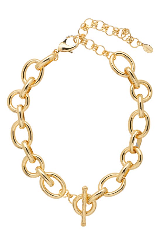 Sorrelli Jeanette Toggle Chain Collar Necklace In Gold
