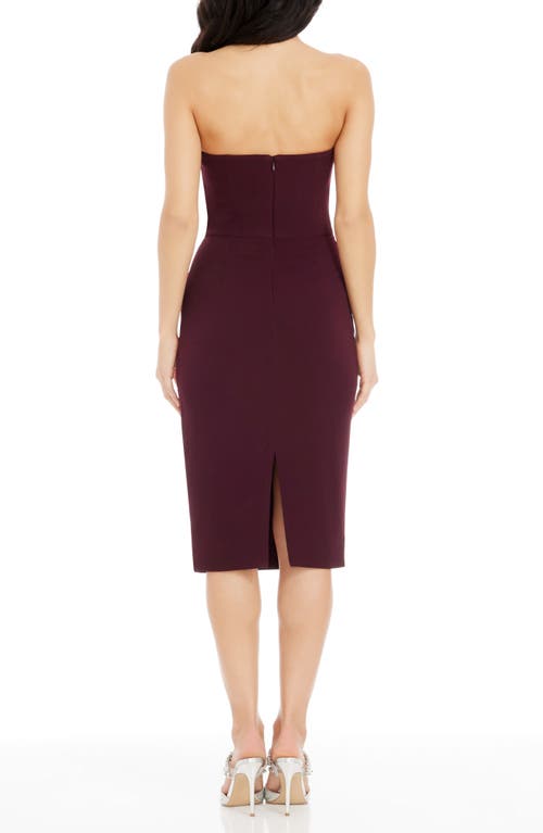 DRESS THE POPULATION DRESS THE POPULATION MILAN STRAPLESS SHEATH COCKTAIL DRESS