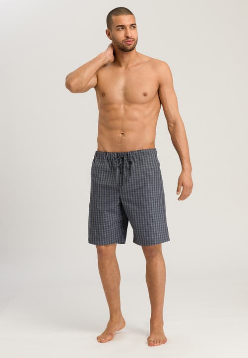 Hanro Night And Day Woven Cotton Shorts In Casual Check